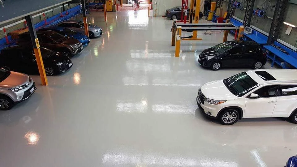 Commercial and industrial epoxy flooring detail