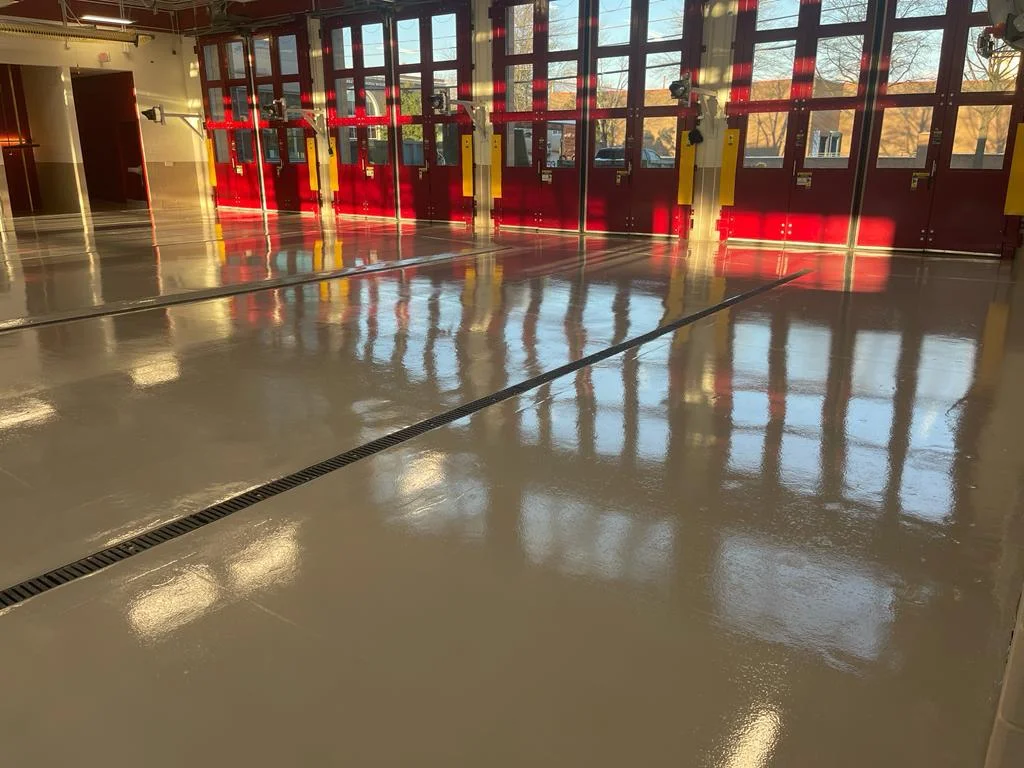 Commercial and industrial epoxy flooring detail